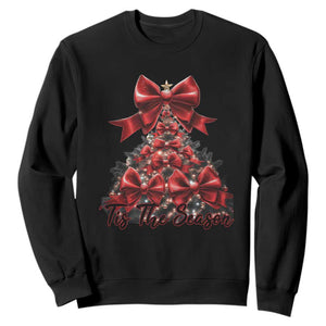 Christmas Tree Coquette Tis The Season Sweatshirt TS09 Black Print Your Wear