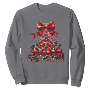 Christmas Tree Coquette Tis The Season Sweatshirt TS09 Charcoal Print Your Wear