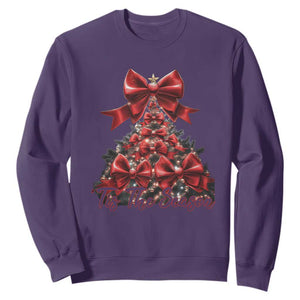 Christmas Tree Coquette Tis The Season Sweatshirt TS09 Purple Print Your Wear