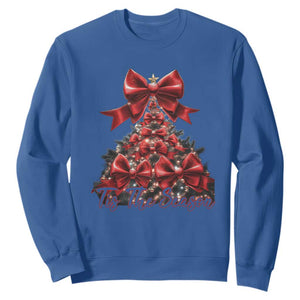 Christmas Tree Coquette Tis The Season Sweatshirt TS09 Royal Blue Print Your Wear