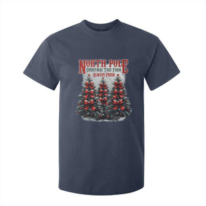 Xmas Coquette T Shirt For Kid North pole Christmas Tree Farm Always Fresh TS09 Navy Print Your Wear