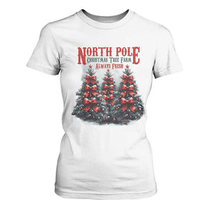 Xmas Coquette T Shirt For Women North pole Christmas Tree Farm Always Fresh TS09 White Print Your Wear