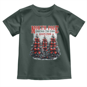 Xmas Coquette Toddler T Shirt North pole Christmas Tree Farm Always Fresh TS09 Dark Forest Green Print Your Wear