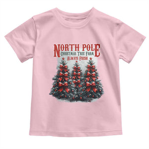 Xmas Coquette Toddler T Shirt North pole Christmas Tree Farm Always Fresh TS09 Light Pink Print Your Wear