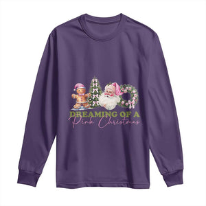 Dreaming Of A Pink Christmas Long Sleeve Shirt TS09 Purple Print Your Wear