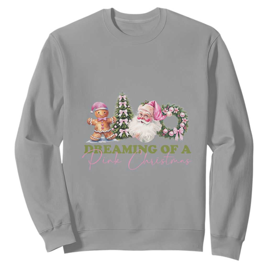 Dreaming Of A Pink Christmas Sweatshirt TS09 Sport Gray Print Your Wear