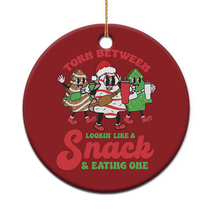 Funny Christmas Cake Christmas Ornament Torn Between Looking' Like a Snack TS09 Print Your Wear