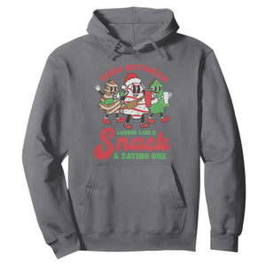 Funny Christmas Cake Hoodie Torn Between Looking' Like a Snack TS09 Charcoal Print Your Wear