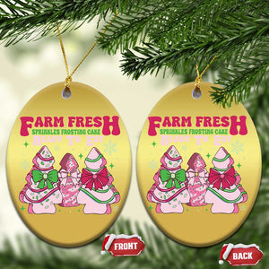 Farm Fresh Christmas Tree Cakes Coquette Christmas Ornament TS09 Oval Gold Print Your Wear