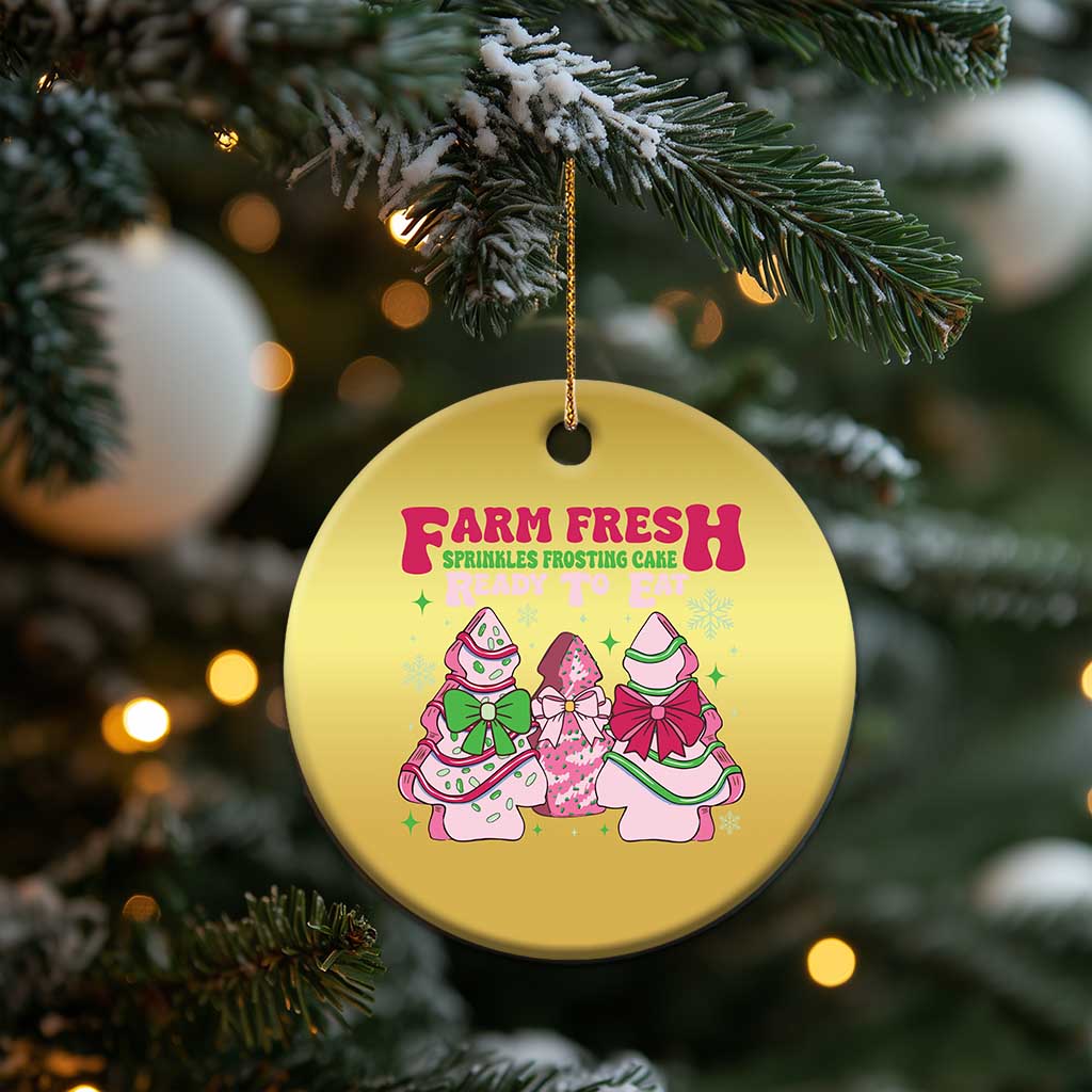 Farm Fresh Christmas Tree Cakes Coquette Christmas Ornament TS09 Print Your Wear