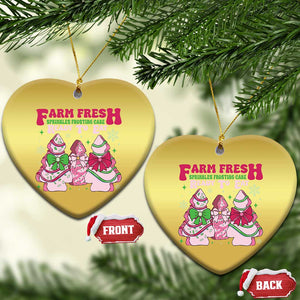 Farm Fresh Christmas Tree Cakes Coquette Christmas Ornament TS09 Heart Gold Print Your Wear