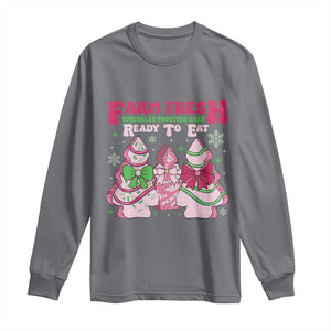 Farm Fresh Christmas Tree Cakes Coquette Long Sleeve Shirt TS09 Charcoal Print Your Wear