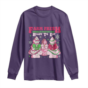 Farm Fresh Christmas Tree Cakes Coquette Long Sleeve Shirt TS09 Purple Print Your Wear