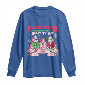 Farm Fresh Christmas Tree Cakes Coquette Long Sleeve Shirt TS09 Royal Blue Print Your Wear