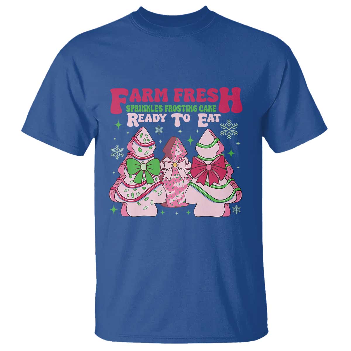 Farm Fresh Christmas Tree Cakes Coquette T Shirt TS09 Royal Blue Print Your Wear