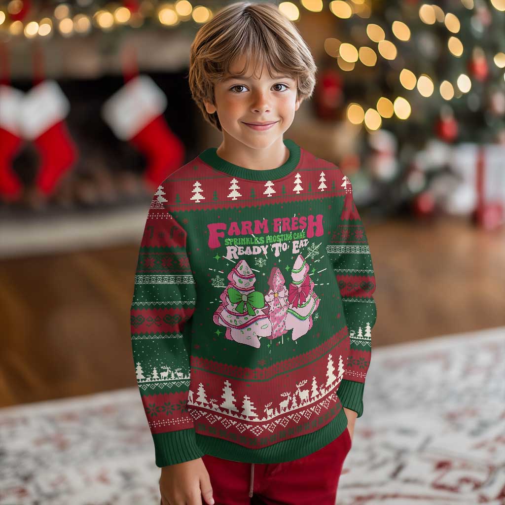 Farm Fresh Christmas Tree Cakes Coquette Ugly Christmas Sweater TS09 Christmas Print Your Wear