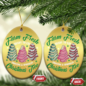 Farm Fresh Christmas Tree Cakes Christmas Ornament TS09 Oval Gold Print Your Wear