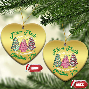 Farm Fresh Christmas Tree Cakes Christmas Ornament TS09 Heart Gold Print Your Wear