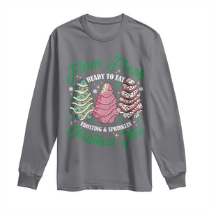 Farm Fresh Christmas Tree Cakes Long Sleeve Shirt TS09 Charcoal Print Your Wear