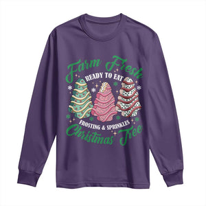 Farm Fresh Christmas Tree Cakes Long Sleeve Shirt TS09 Purple Print Your Wear