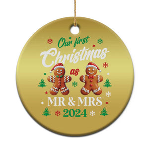 Our First Christmas As Mr Mrs 2024 Christmas Ornament Cute Gingerbread Couple TS09 Print Your Wear