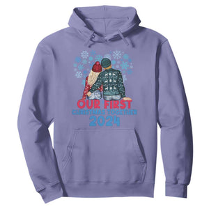 Our First Christmas Together 2024 Hoodie TS09 Violet Print Your Wear