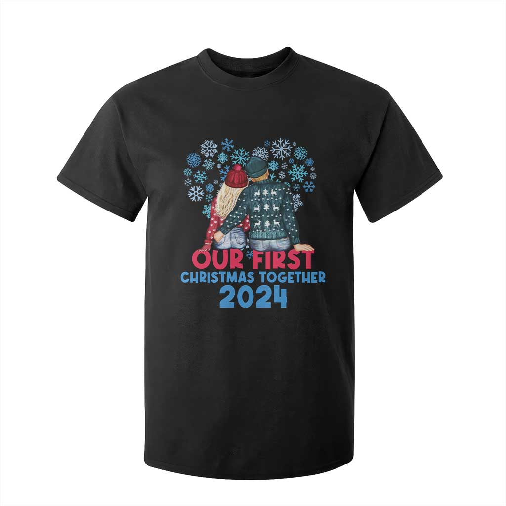 Our First Christmas Together 2024 T Shirt For Kid TS09 Black Print Your Wear