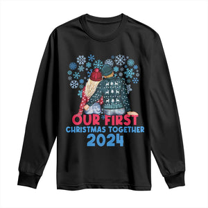 Our First Christmas Together 2024 Long Sleeve Shirt TS09 Black Print Your Wear