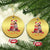 Our First Christmas As Mrs Mrs Christmas Ornament LGBT Les Couple Xmas TS09 Circle Gold Print Your Wear