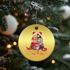 Our First Christmas As Mrs Mrs Christmas Ornament LGBT Les Couple Xmas TS09 Print Your Wear