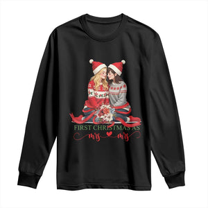 Our First Christmas As Mrs Mrs Long Sleeve Shirt LGBT Les Couple Xmas TS09 Black Print Your Wear