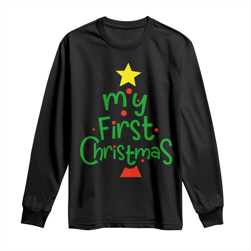 My First Christmas Family Matching Long Sleeve Shirt TS09 Black Print Your Wear