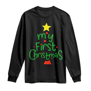 My First Christmas Family Matching Long Sleeve Shirt TS09 Black Print Your Wear