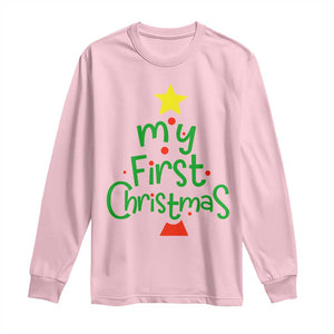 My First Christmas Family Matching Long Sleeve Shirt TS09 Light Pink Print Your Wear