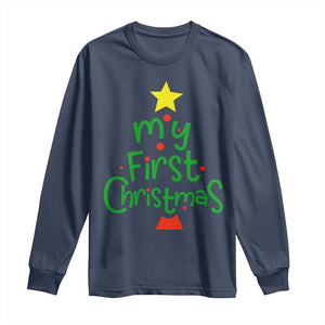 My First Christmas Family Matching Long Sleeve Shirt TS09 Navy Print Your Wear