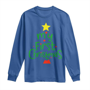 My First Christmas Family Matching Long Sleeve Shirt TS09 Royal Blue Print Your Wear