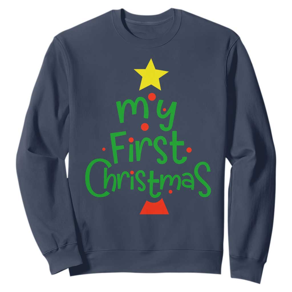 My First Christmas Family Matching Sweatshirt TS09 Navy Print Your Wear