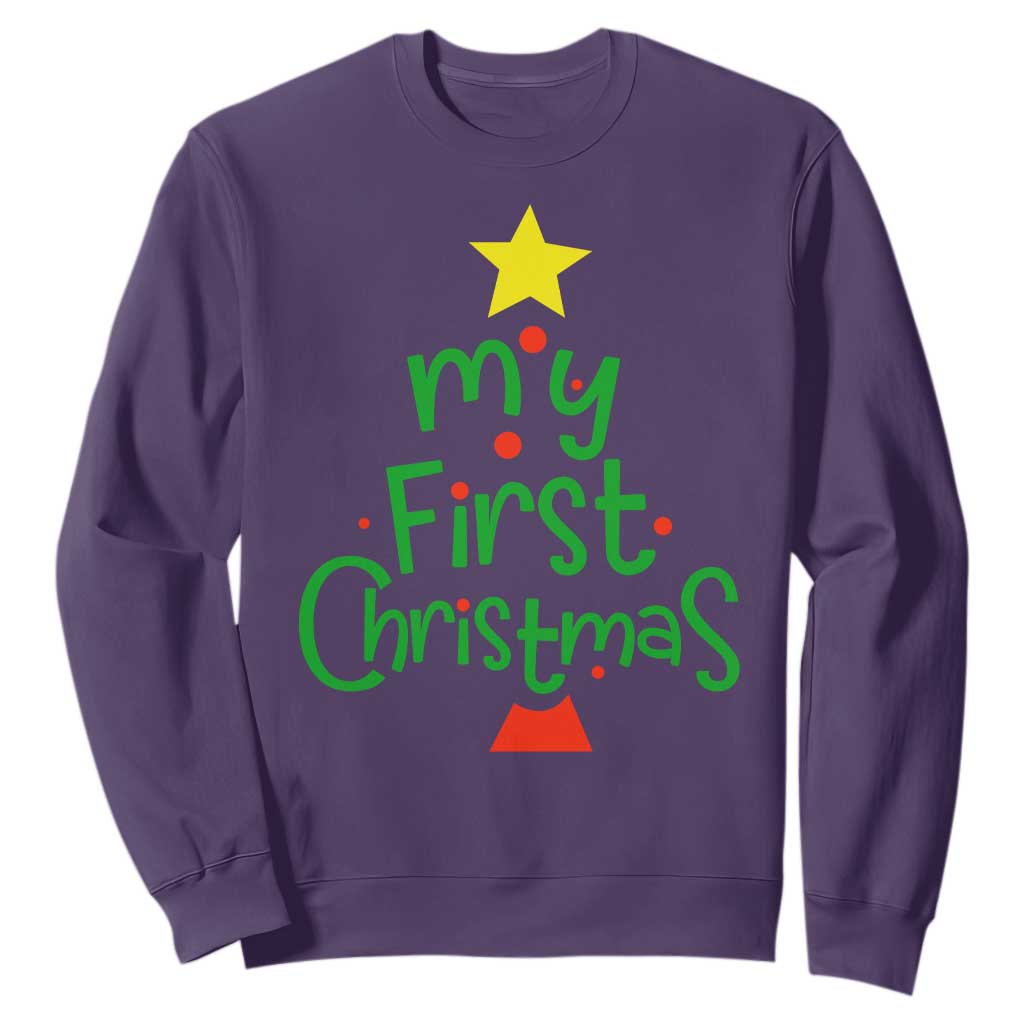 My First Christmas Family Matching Sweatshirt TS09 Purple Print Your Wear