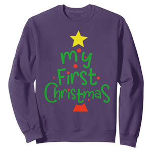 My First Christmas Family Matching Sweatshirt TS09 Purple Print Your Wear