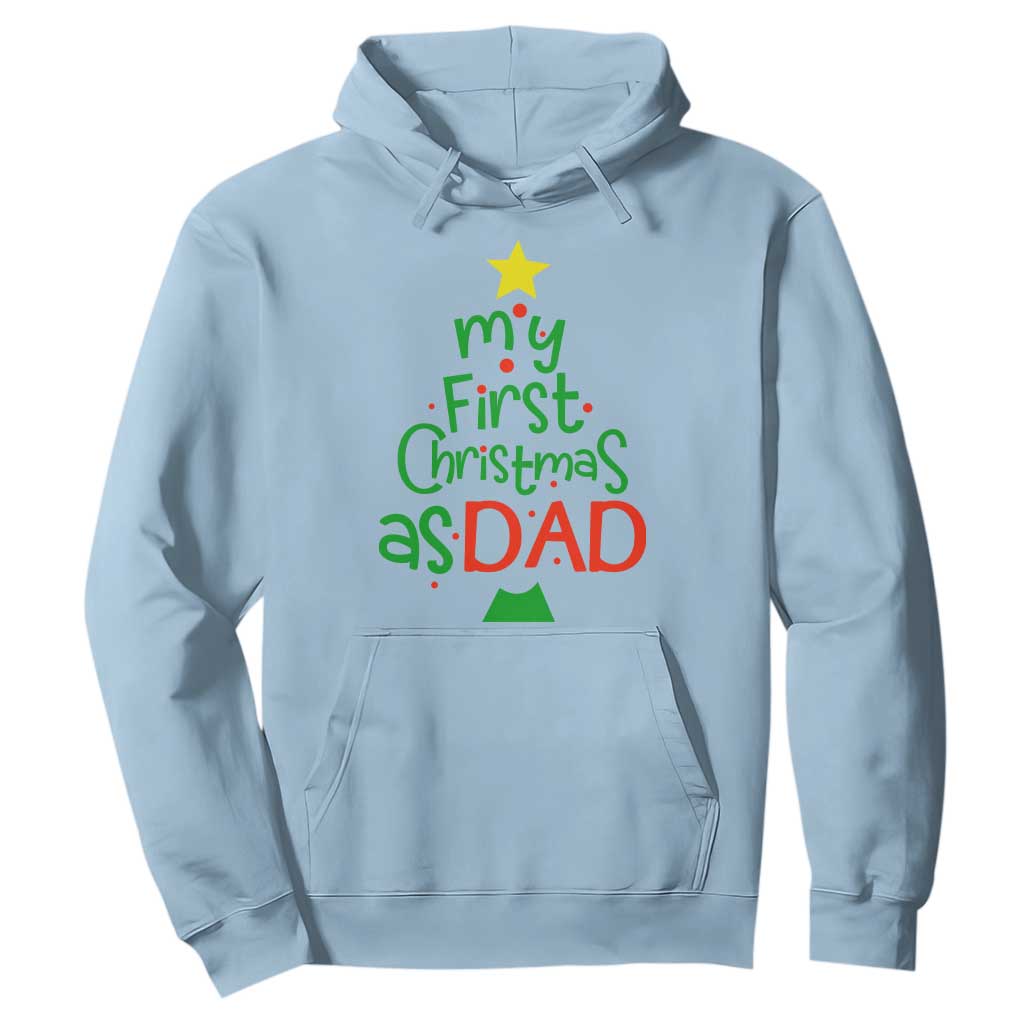 My First Christmas As Dad Family Matching Hoodie TS09 Light Blue Print Your Wear