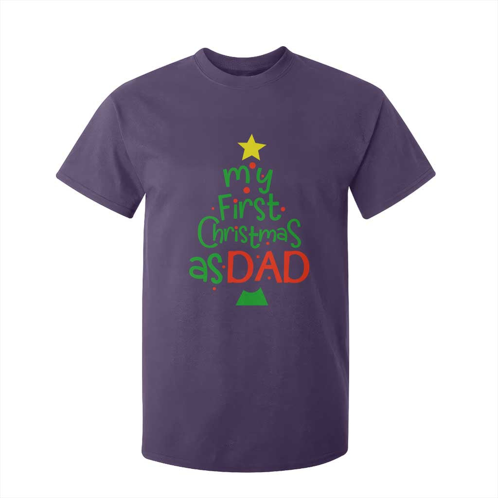 My First Christmas As Dad Family Matching T Shirt For Kid TS09 Purple Print Your Wear
