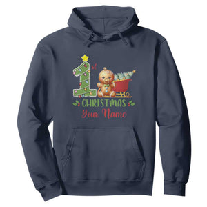 Personalized First Christmas Hoodie Custom Name Baby Gingerbread My 1st Xmas TS09 Navy Print Your Wear