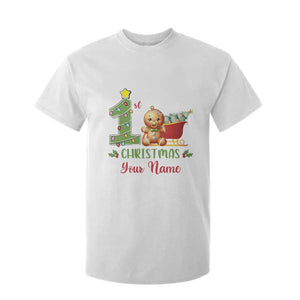 Personalized First Christmas T Shirt For Kid Custom Name Baby Gingerbread My 1st Xmas TS09 White Print Your Wear