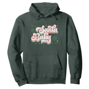 Funny Santa Baby Hoodie TS09 Dark Forest Green Print Your Wear
