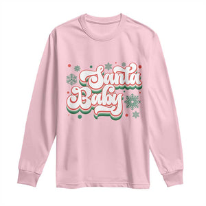 Funny Santa Baby Long Sleeve Shirt TS09 Light Pink Print Your Wear