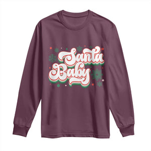 Funny Santa Baby Long Sleeve Shirt TS09 Maroon Print Your Wear