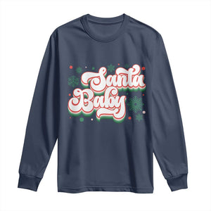 Funny Santa Baby Long Sleeve Shirt TS09 Navy Print Your Wear