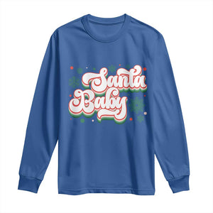 Funny Santa Baby Long Sleeve Shirt TS09 Royal Blue Print Your Wear