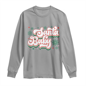 Funny Santa Baby Long Sleeve Shirt TS09 Sport Gray Print Your Wear