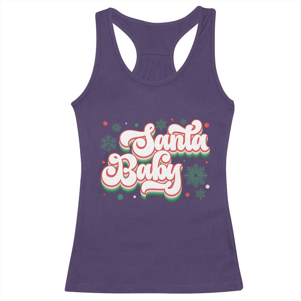 Funny Santa Baby Racerback Tank Top TS09 Purple Print Your Wear